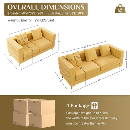 Divano Ouyessir Mid Century per camera da letto, soggiorno, salotti, ufficio, appartamento