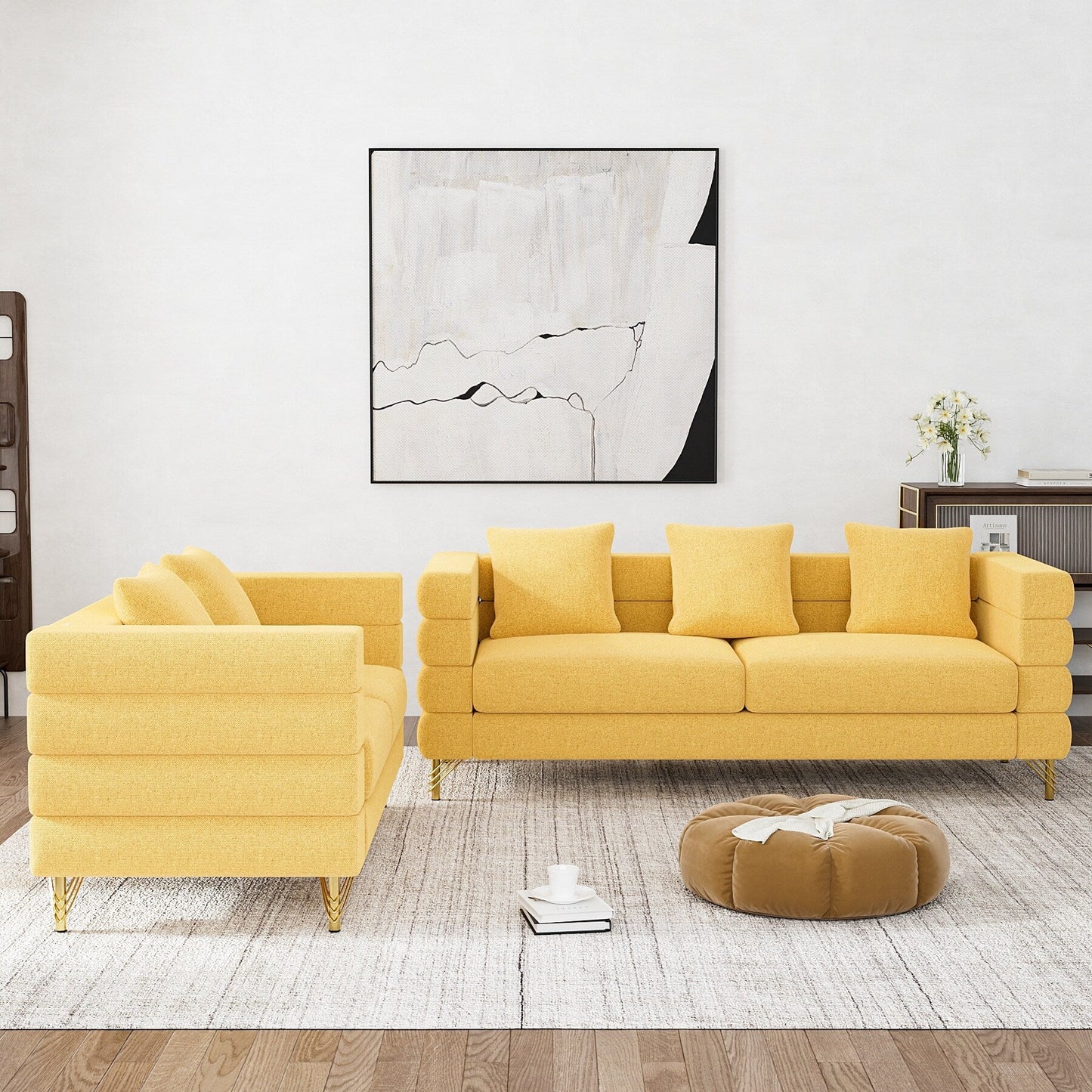 Divano Ouyessir Mid Century per camera da letto, soggiorno, salotti, ufficio, appartamento