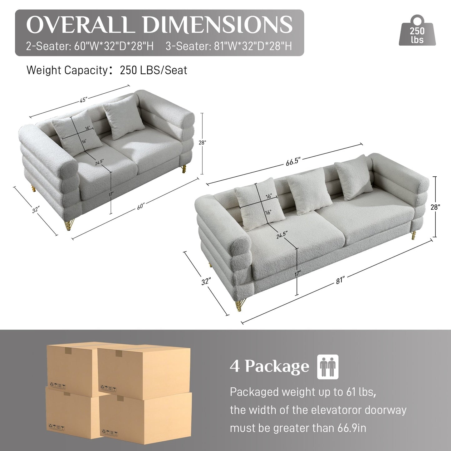 Divano Ouyessir Mid Century per camera da letto, soggiorno, salotti, ufficio, appartamento