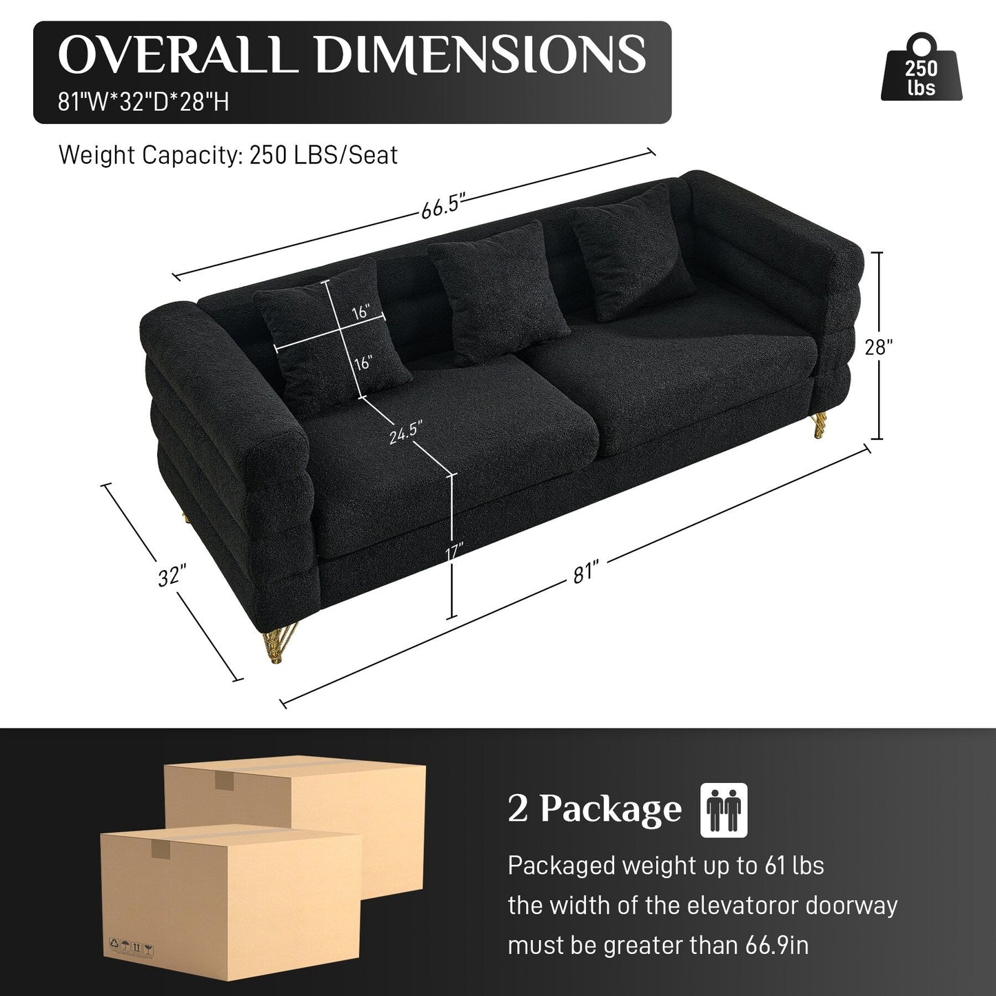 Divano Ouyessir Mid Century per camera da letto, soggiorno, salotti, ufficio, appartamento