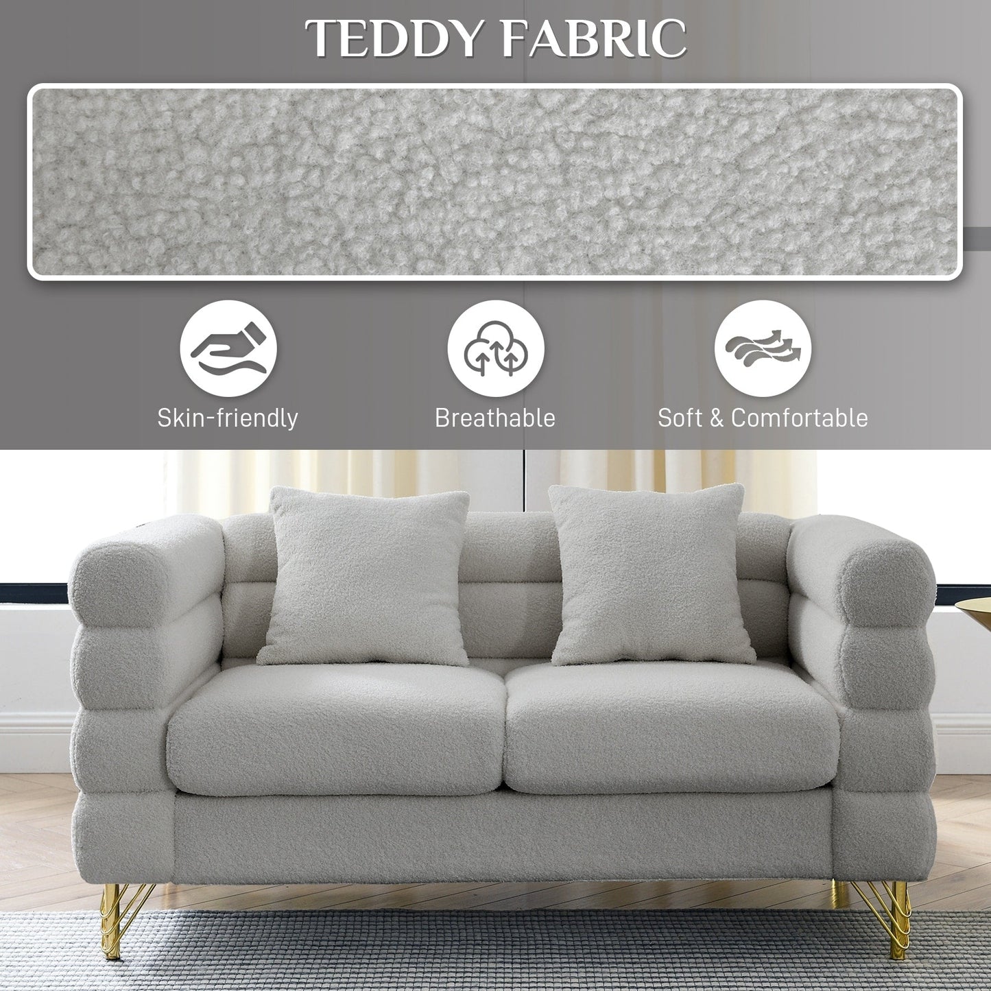 Divano Ouyessir Mid Century per camera da letto, soggiorno, salotti, ufficio, appartamento