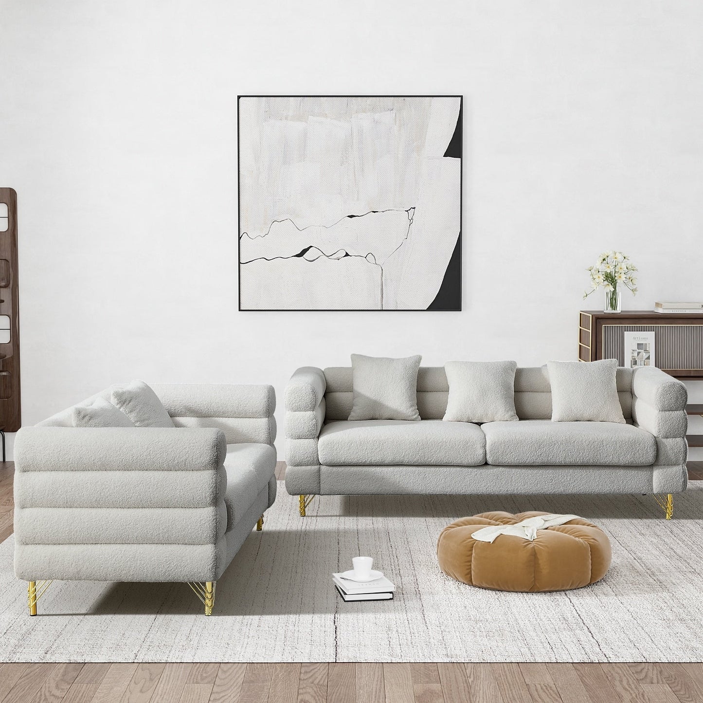 Divano Ouyessir Mid Century per camera da letto, soggiorno, salotti, ufficio, appartamento