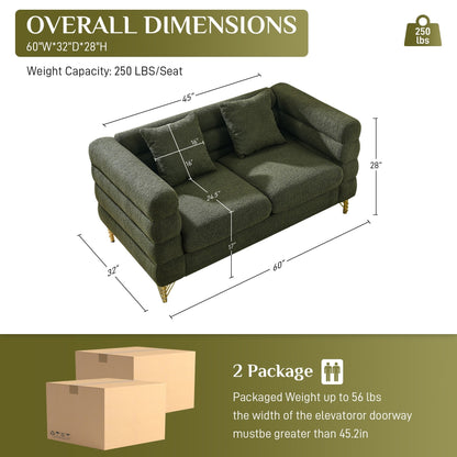 Divano Ouyessir Mid Century per camera da letto, soggiorno, salotti, ufficio, appartamento