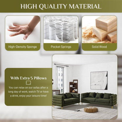 Divano Ouyessir Mid Century per camera da letto, soggiorno, salotti, ufficio, appartamento