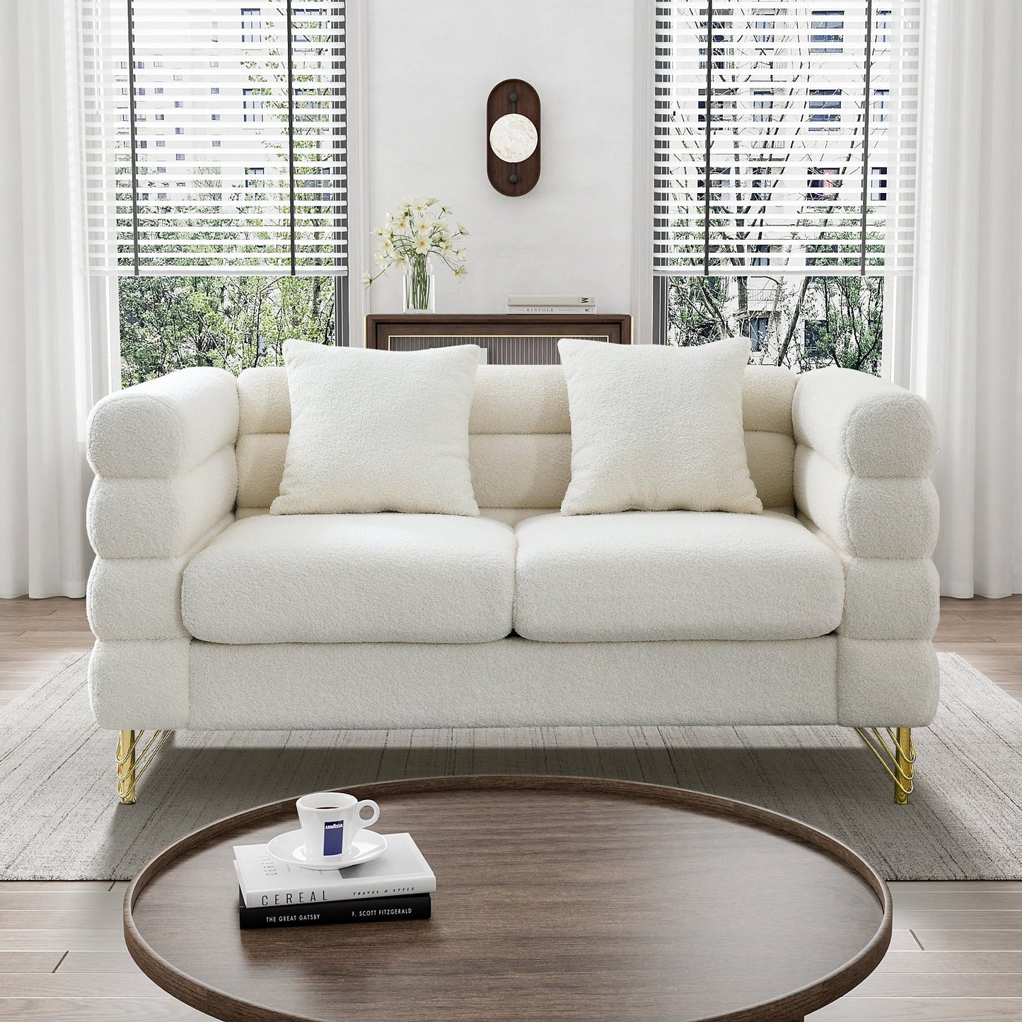 Divano Ouyessir Mid Century per camera da letto, soggiorno, salotti, ufficio, appartamento