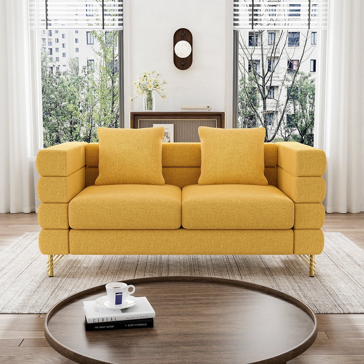 Divano Ouyessir Mid Century per camera da letto, soggiorno, salotti, ufficio, appartamento