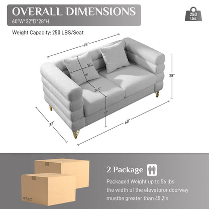 Divano Ouyessir Mid Century per camera da letto, soggiorno, salotti, ufficio, appartamento