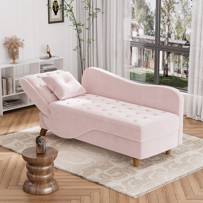 Poltrona chaise longue imbottita Ouyessir con bracciolo sinistro e cuscino lombare