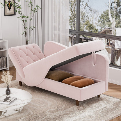 Poltrona chaise longue imbottita Ouyessir con bracciolo sinistro e cuscino lombare