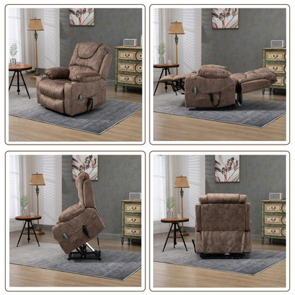 Poltrona reclinabile elettrica con sollevamento orizzontale a 180°, di grandi dimensioni, con controllo indipendente e doppio motore, modello di punta, aggiornata