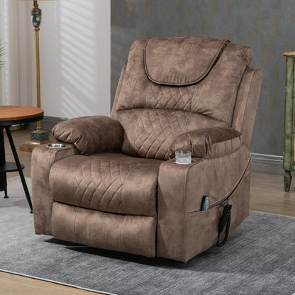 Poltrona reclinabile elettrica con sollevamento orizzontale a 180°, di grandi dimensioni, con controllo indipendente e doppio motore, modello di punta, aggiornata