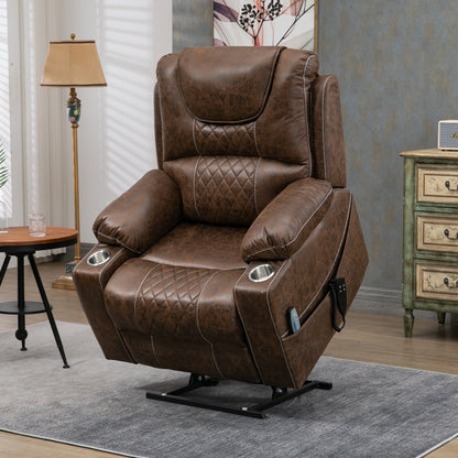 Poltrona reclinabile elettrica con sollevamento orizzontale a 180°, di grandi dimensioni, con controllo indipendente e doppio motore, modello di punta, aggiornata