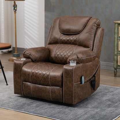 Poltrona reclinabile elettrica con sollevamento orizzontale a 180°, di grandi dimensioni, con controllo indipendente e doppio motore, modello di punta, aggiornata