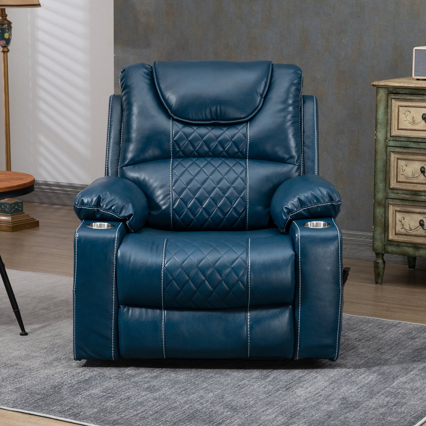 Poltrona reclinabile elettrica con sollevamento orizzontale a 180°, di grandi dimensioni, con controllo indipendente e doppio motore, modello di punta, aggiornata