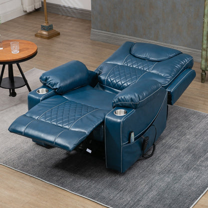 Poltrona reclinabile elettrica con sollevamento orizzontale a 180°, di grandi dimensioni, con controllo indipendente e doppio motore, modello di punta, aggiornata