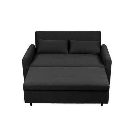 Divano letto trasformabile oversize da 61'', divano a due posti con tasche, schienale regolabile e cuscini.