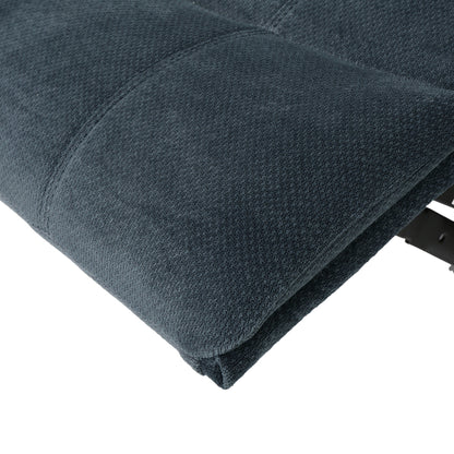 Poltrona reclinabile oversize in tessuto di peluche marrone con seduta spaziosa e design classico