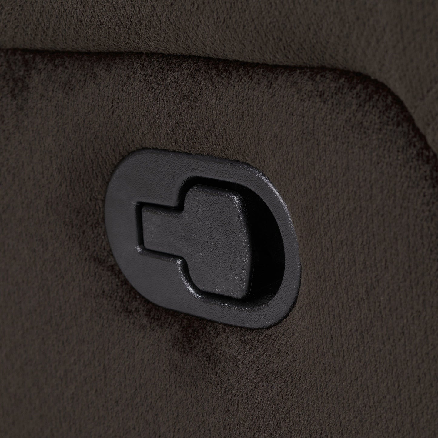 Poltrona reclinabile oversize in tessuto di peluche marrone