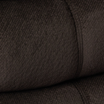 Poltrona reclinabile oversize in tessuto di peluche marrone