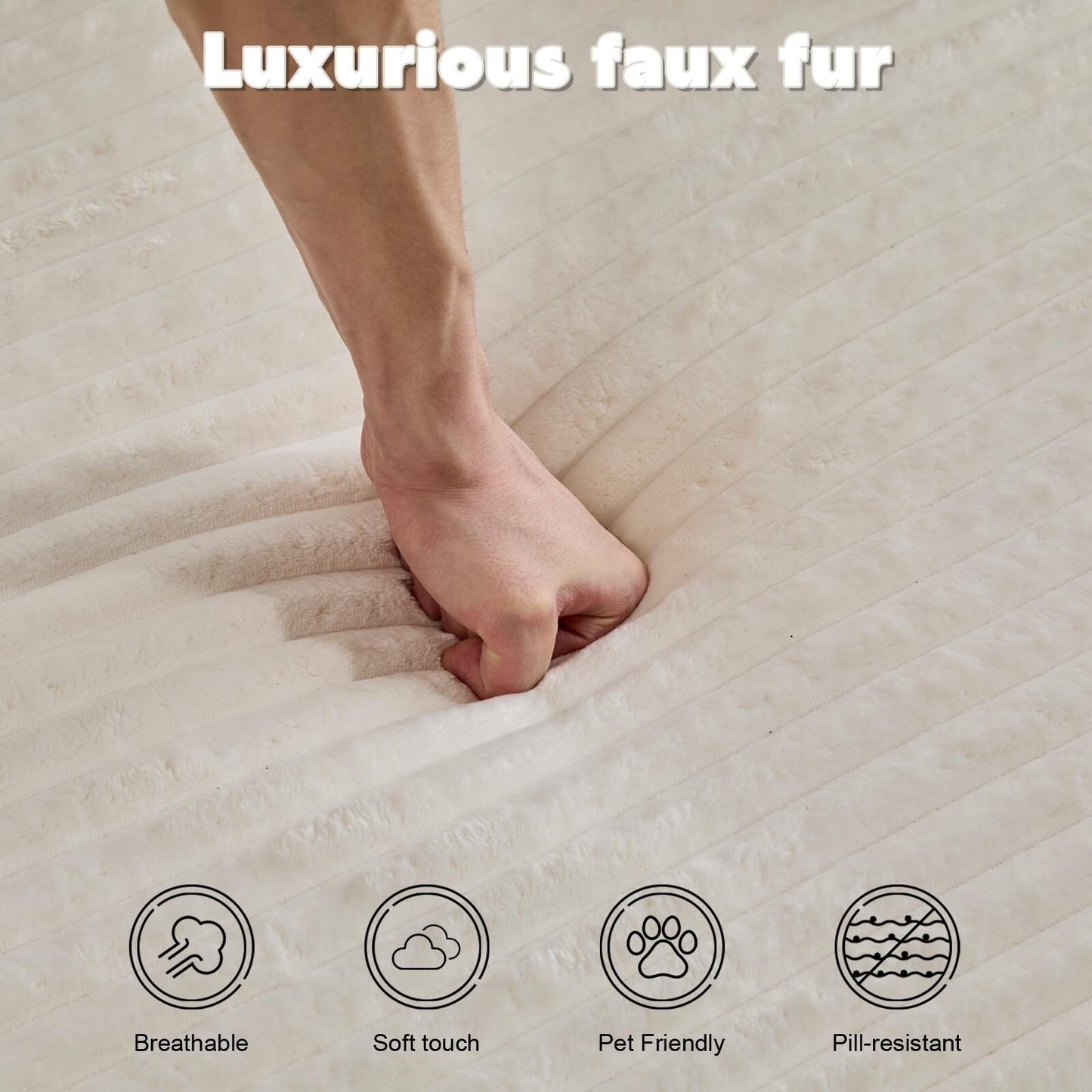 Divano letto oversize in velluto a coste con chaise longue e cuscini per soggiorno, senza montaggio