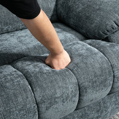 Poltrona reclinabile elettrica Chenille di grandi dimensioni con massaggio e riscaldamento lombare, porta di ricarica USB