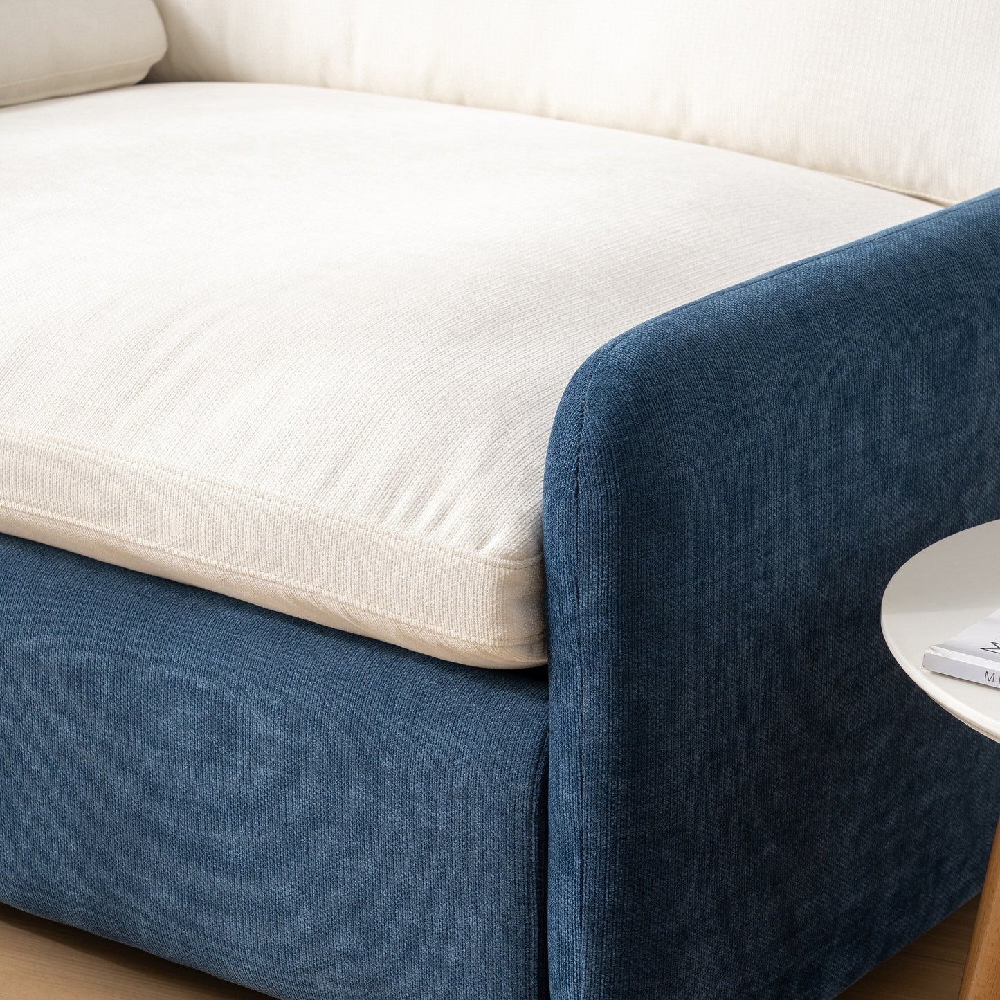 Poltrona singola oversize in ciniglia, seduta ampia e profonda con cuscini decorativi di Harper&amp;Bright Designs