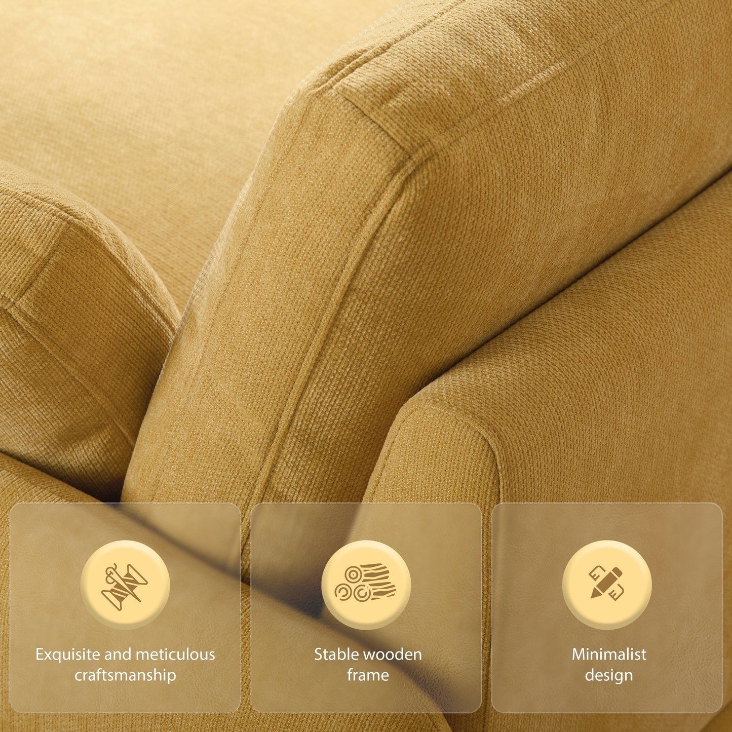 Poltrona singola in ciniglia oversize