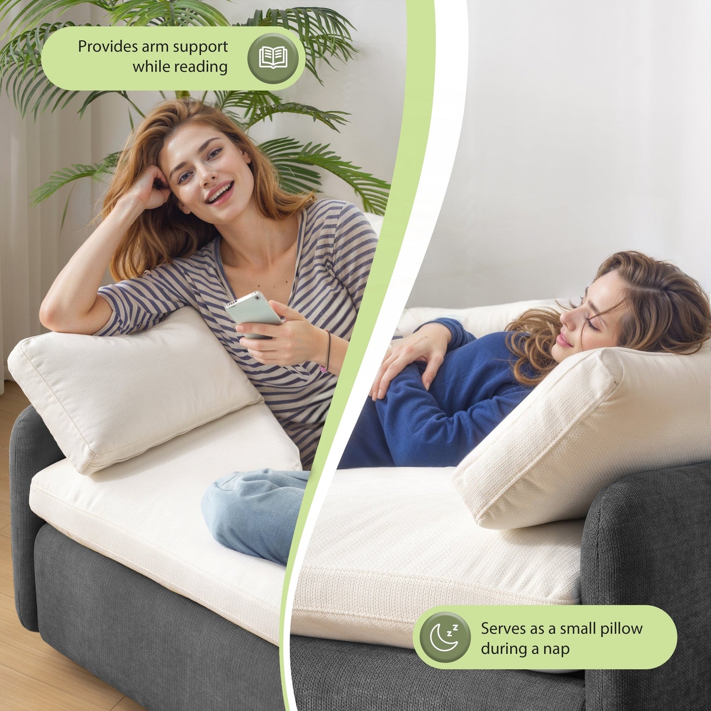 Poltrona singola in ciniglia oversize