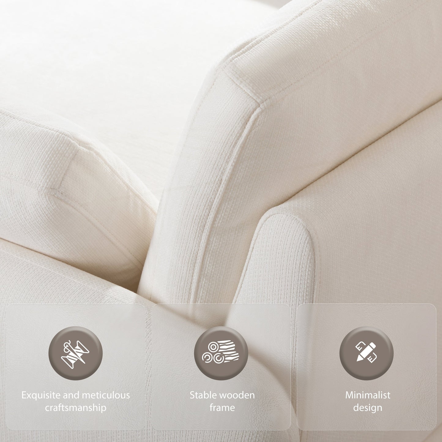 Poltrona singola in ciniglia oversize