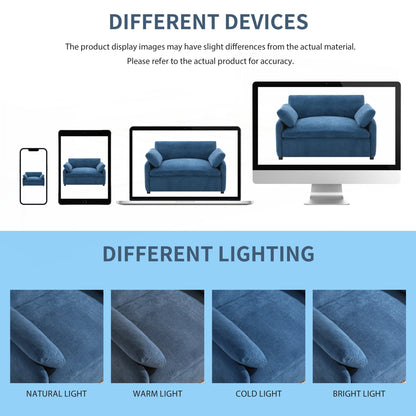 Poltrona singola in ciniglia oversize