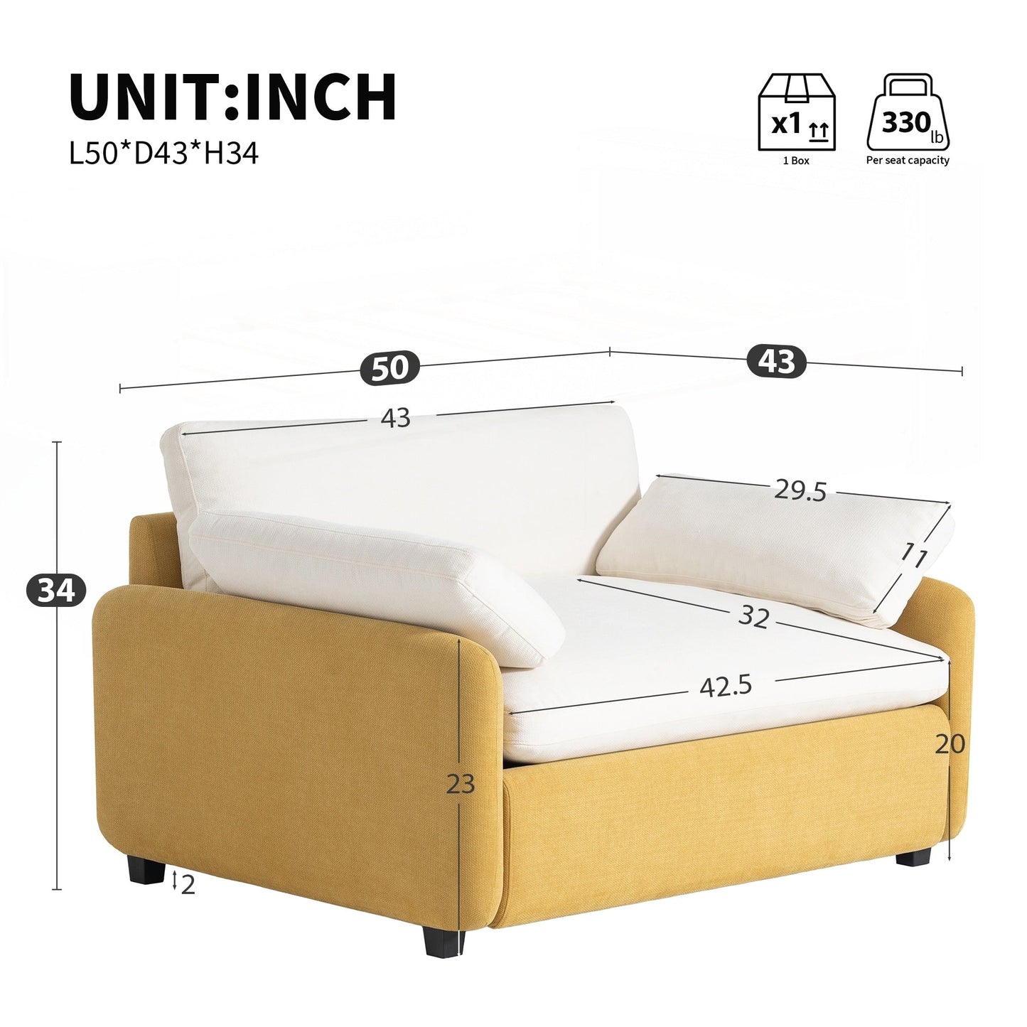 Poltrona singola in ciniglia oversize