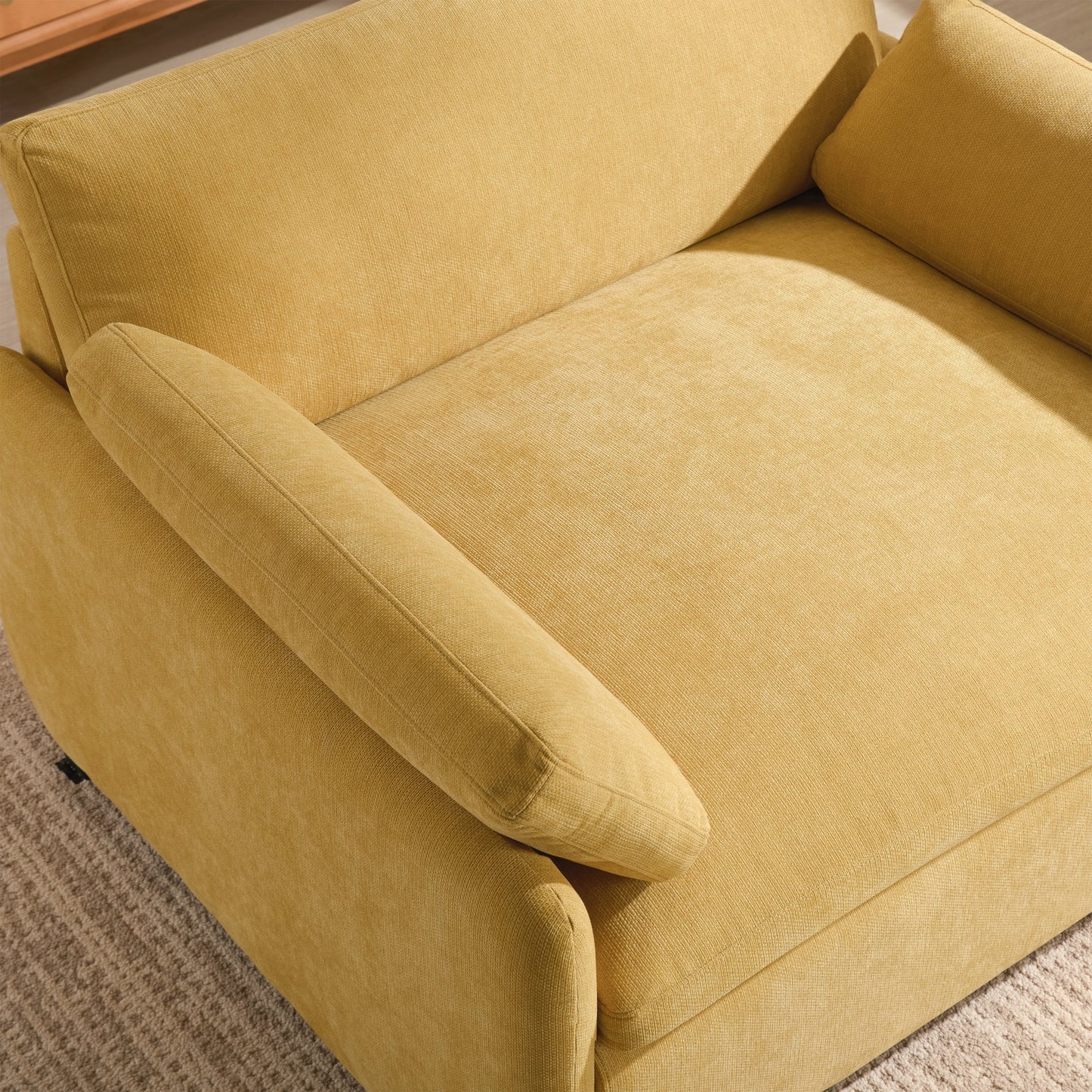 Poltrona singola in ciniglia oversize