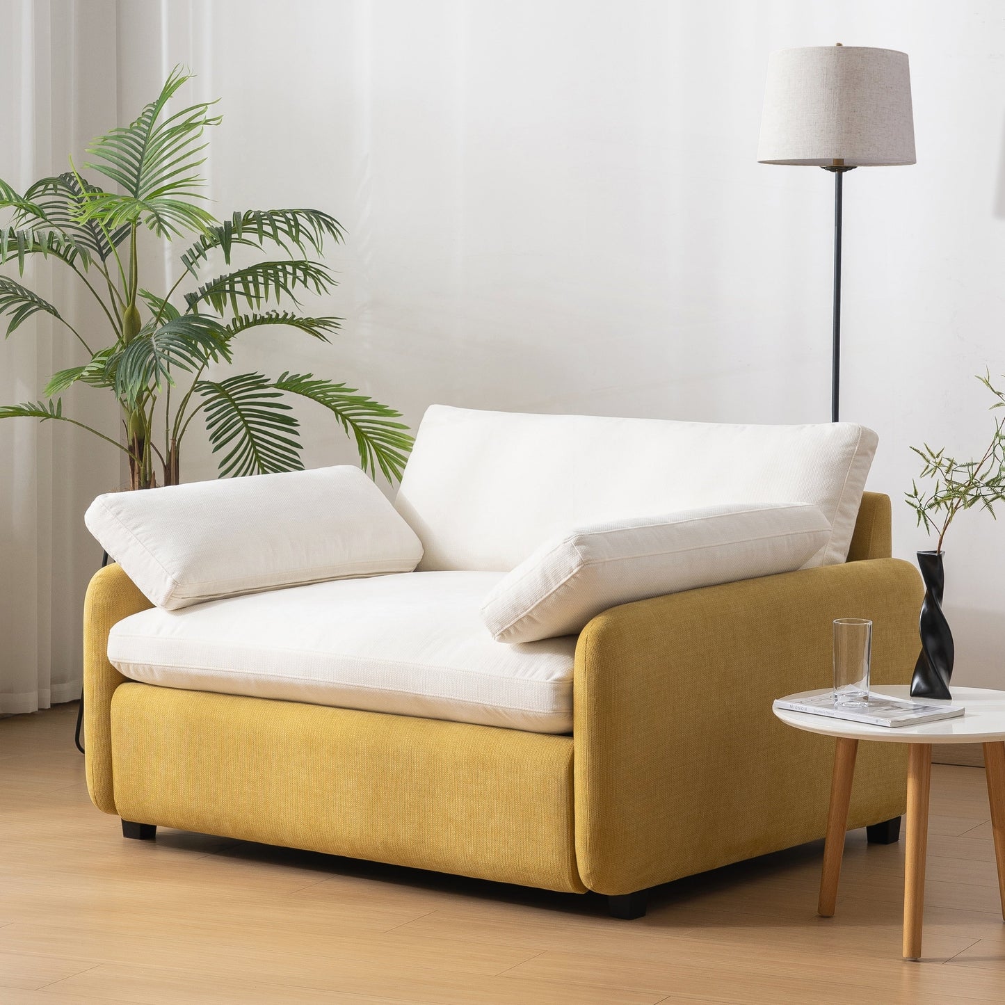 Poltrona singola in ciniglia oversize