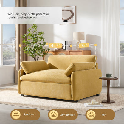 Poltrona singola in ciniglia oversize