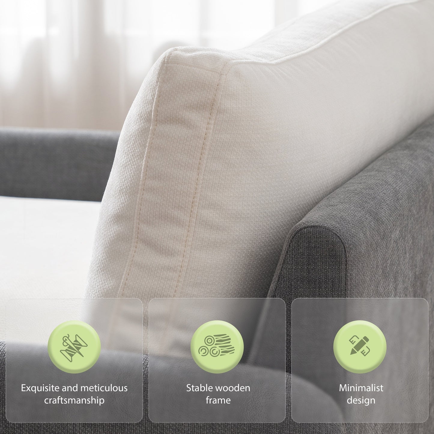 Poltrona singola in ciniglia oversize