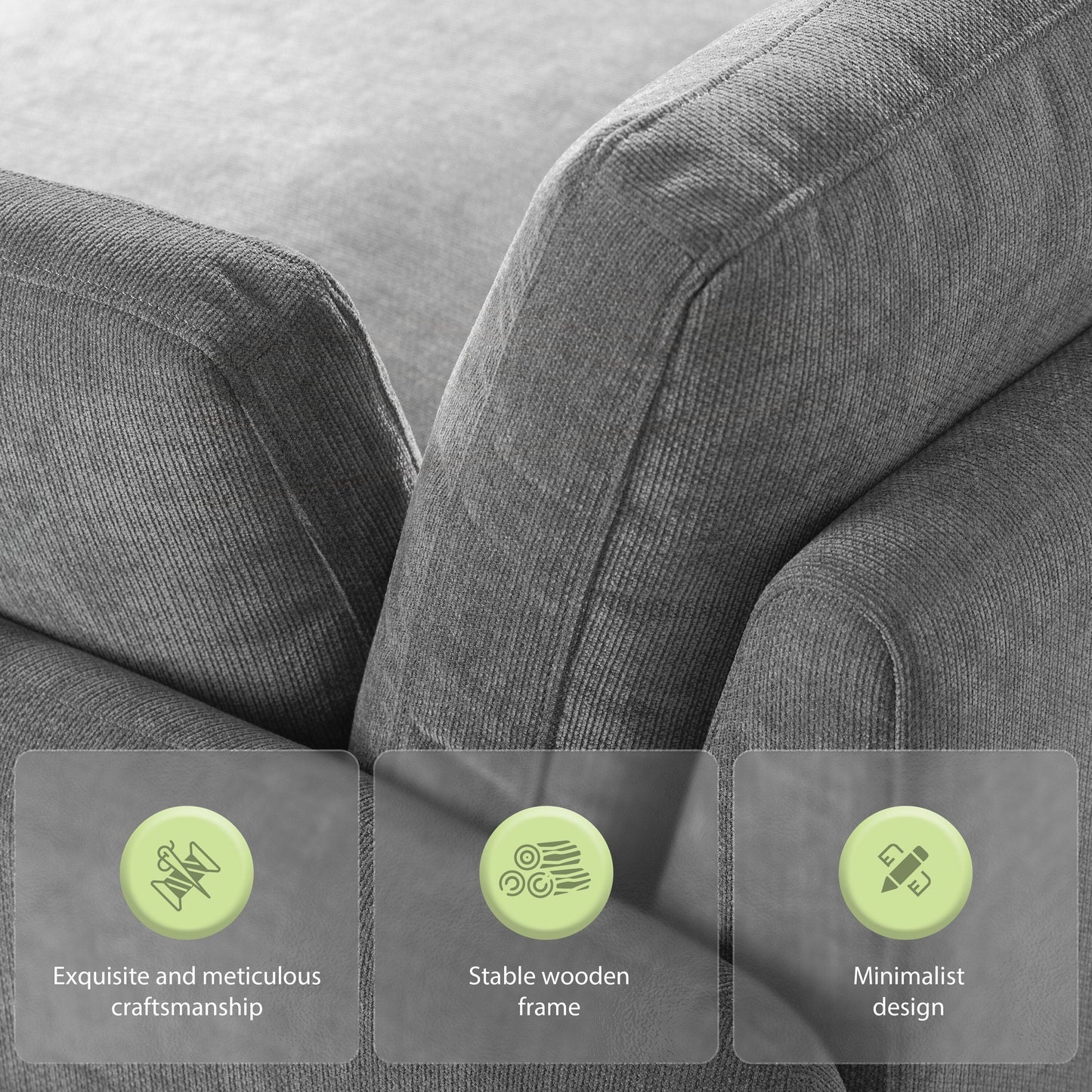 Poltrona singola in ciniglia oversize