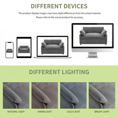 Poltrona singola in ciniglia oversize