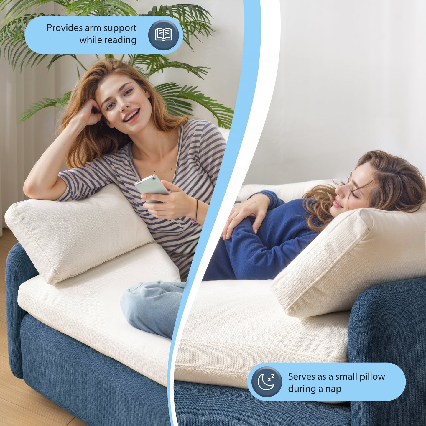 Poltrona singola in ciniglia oversize