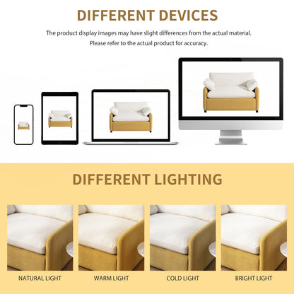 Poltrona singola in ciniglia oversize