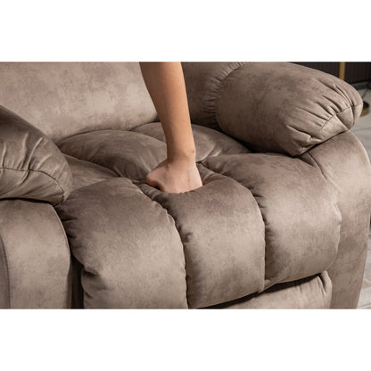 Poltrona reclinabile elettrica imbottita in ciniglia di grandi dimensioni con massaggio a 8 punti e riscaldamento lombare, tasche laterali