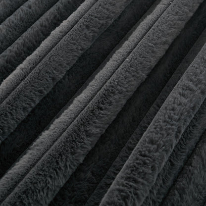 Poltrona reclinabile in velluto a coste oversize, poltrona con seduta profonda, divano singolo imbottito e spesso, con cuscino e pouf