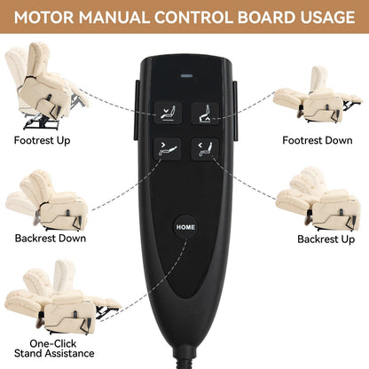 Poltrona reclinabile elettrica oversize in similpelle con massaggio e riscaldamento