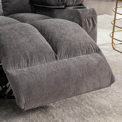 Poltrona reclinabile massaggiante di grandi dimensioni con 2 portabicchieri