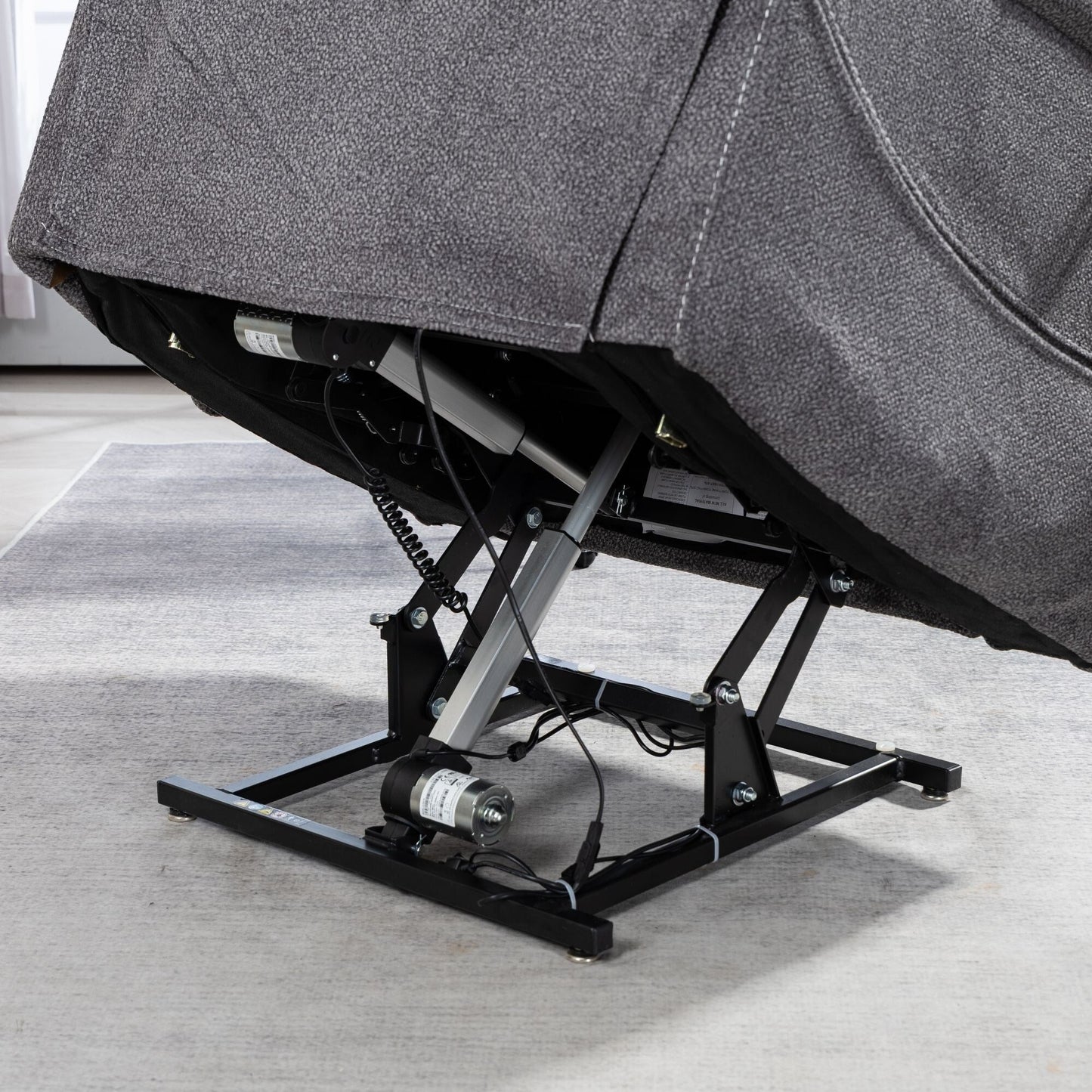 Poltrona reclinabile elettrica di grandi dimensioni con massaggio termico, posizione sdraiata a 180°