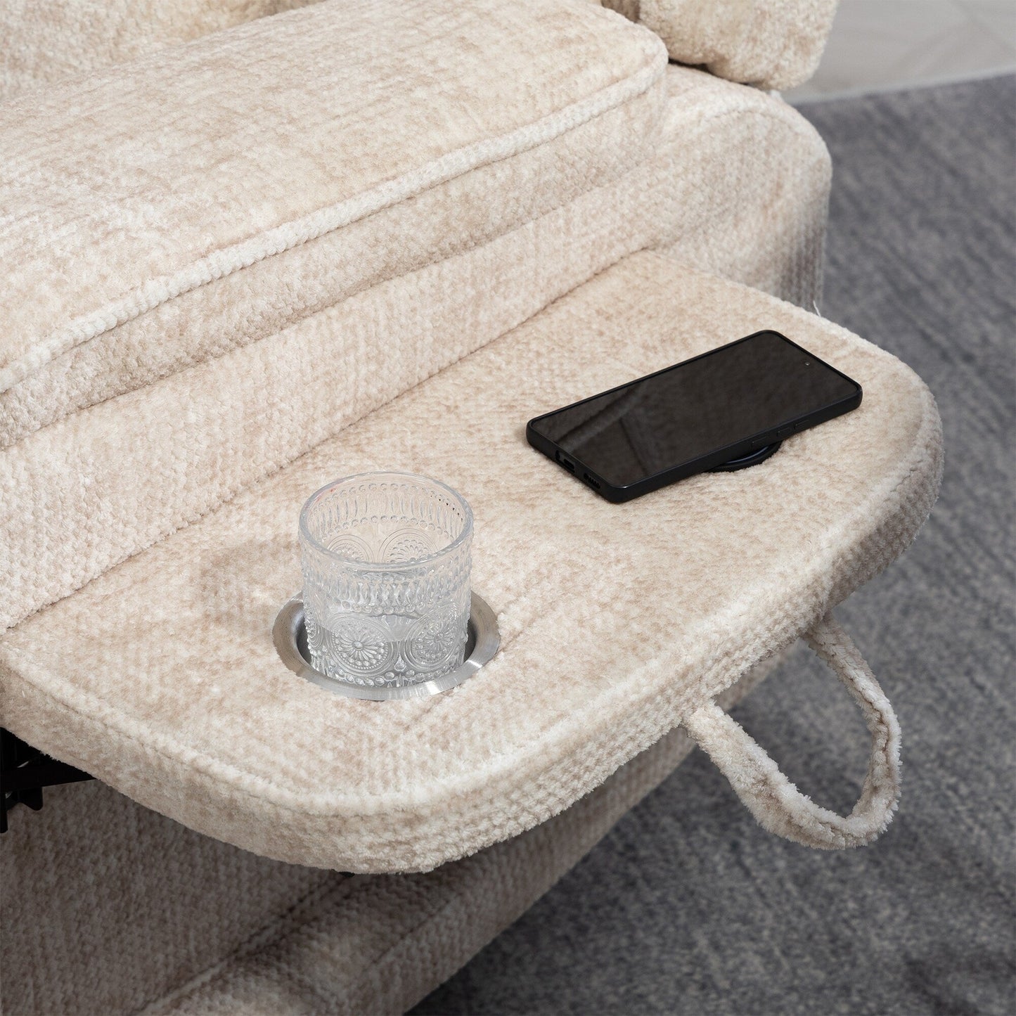 Poltrona reclinabile elettrica di grandi dimensioni con massaggio termico, posizione sdraiata a 180°