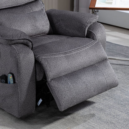 Poltrona reclinabile elettrica di grandi dimensioni con massaggio termico, posizione sdraiata a 180°