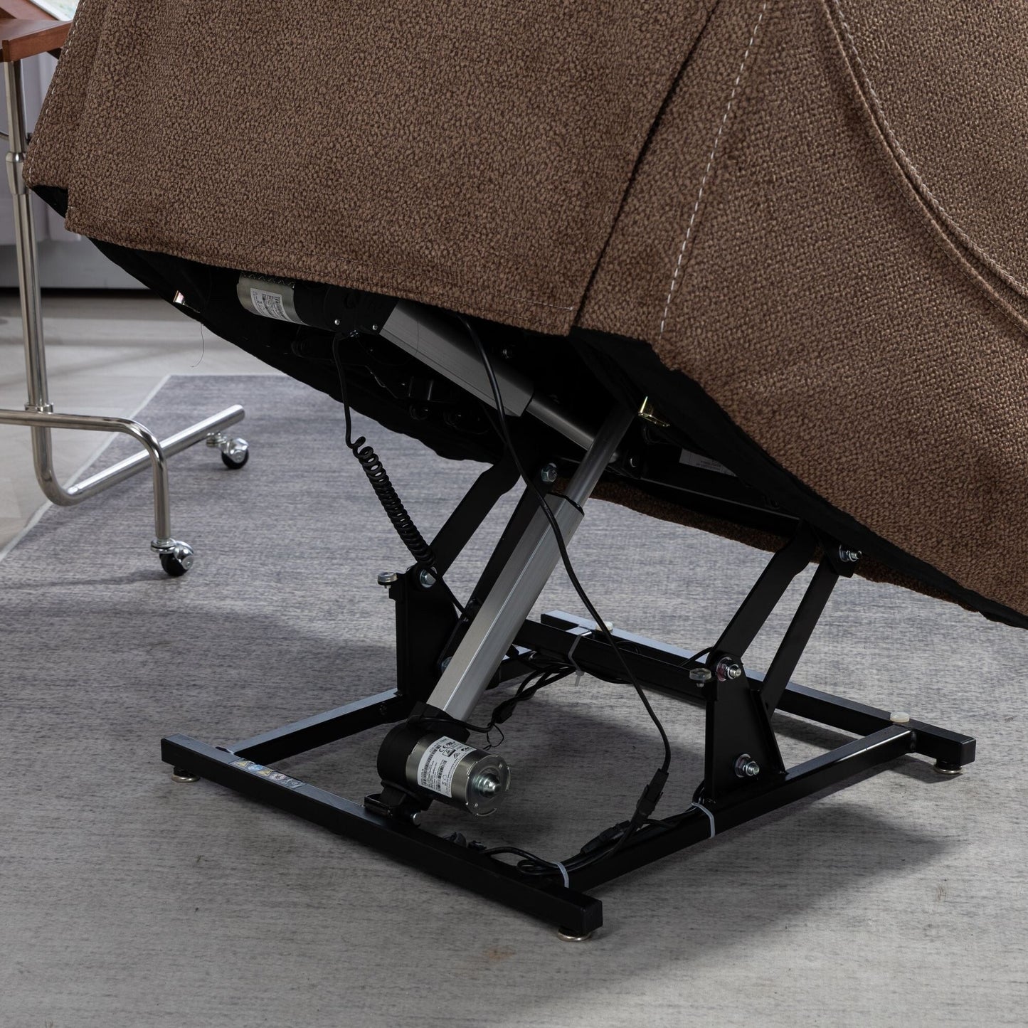 Poltrona reclinabile elettrica di grandi dimensioni con massaggio termico, posizione sdraiata a 180°