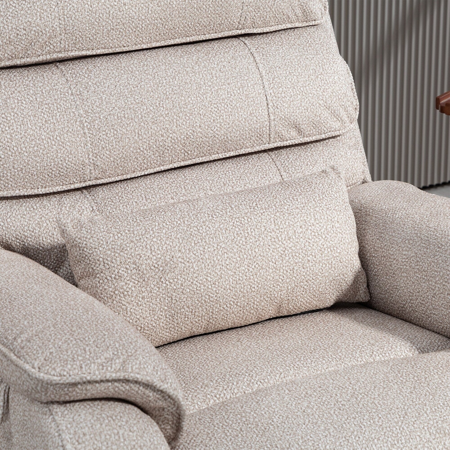 Poltrona reclinabile elettrica di grandi dimensioni con massaggio termico, posizione sdraiata a 180°