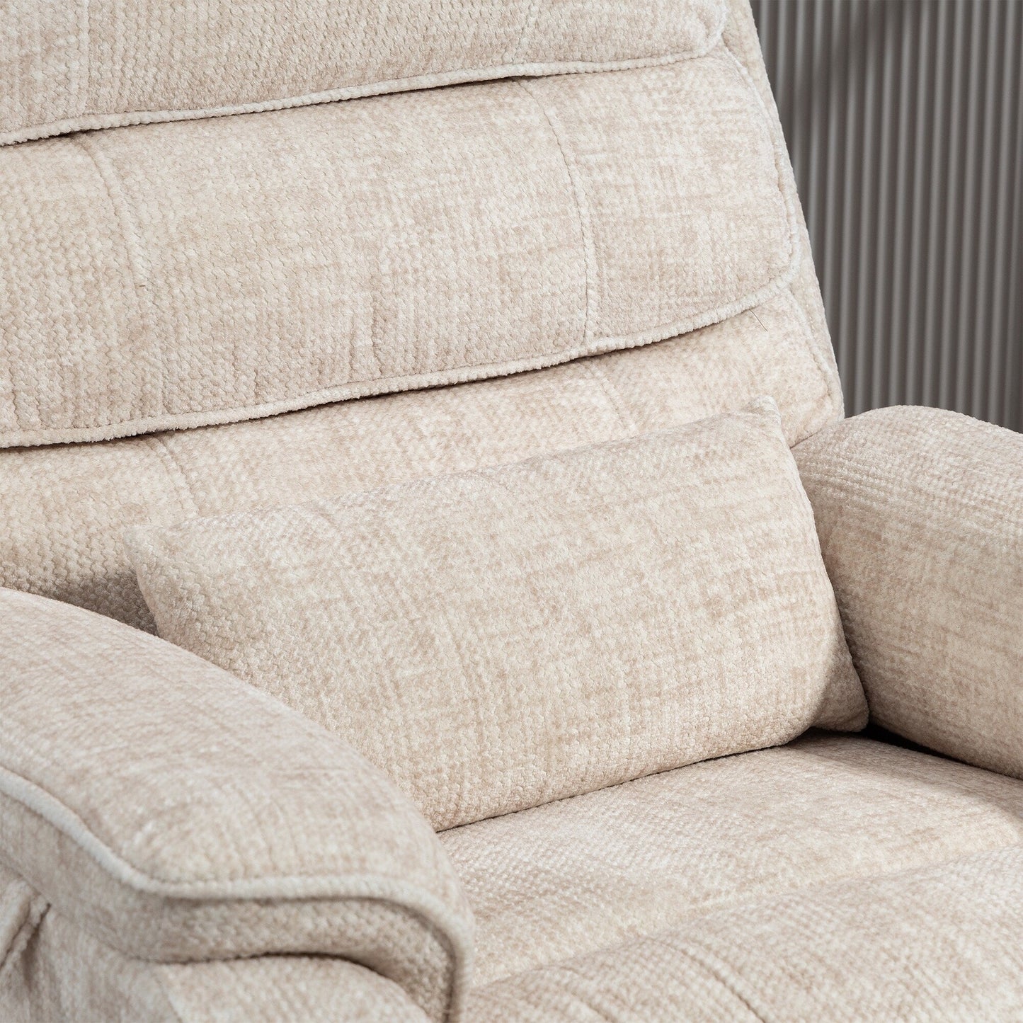 Poltrona reclinabile elettrica di grandi dimensioni con massaggio termico, posizione sdraiata a 180°