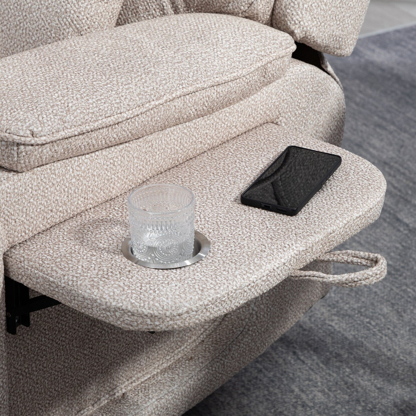 Poltrona reclinabile elettrica di grandi dimensioni con massaggio termico, posizione sdraiata a 180°